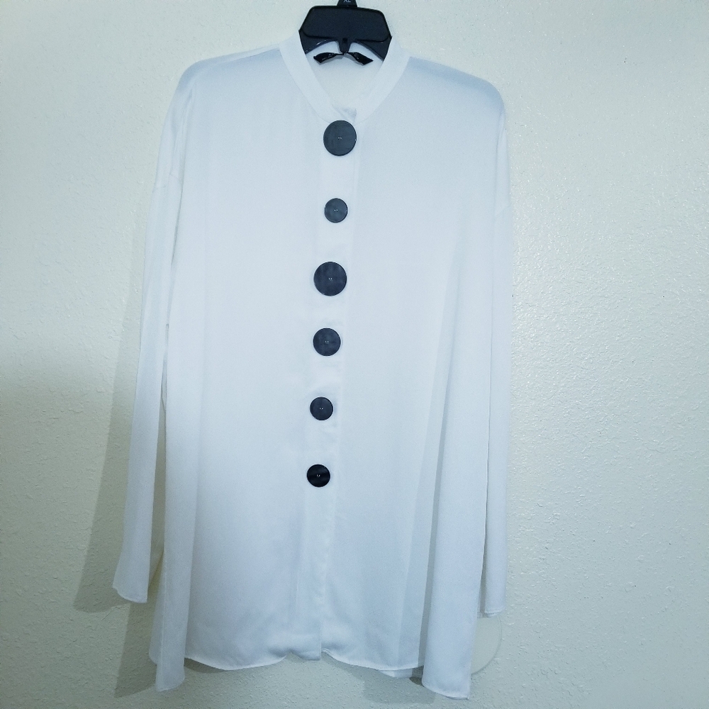 Zara Button down Tunic Top - Picture 3 of 12